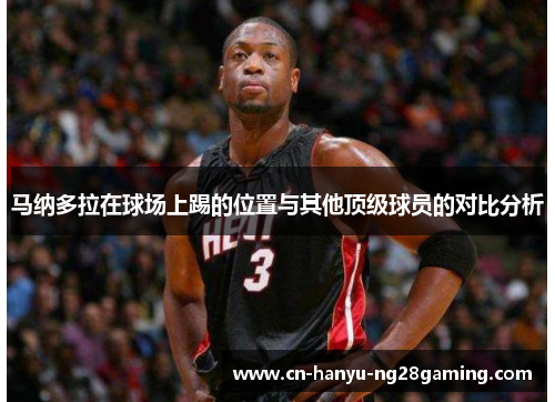 马纳多拉在球场上踢的位置与其他顶级球员的对比分析